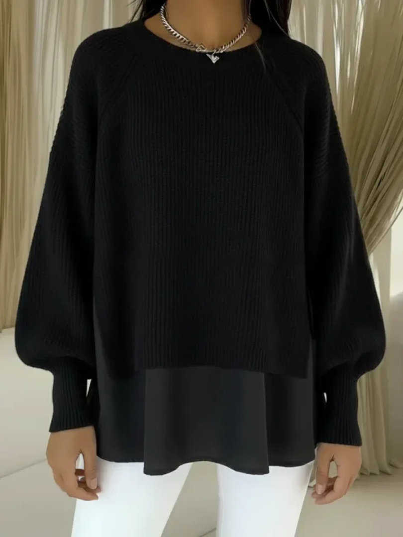 DENISE | LAYERED KNIT SWEATER